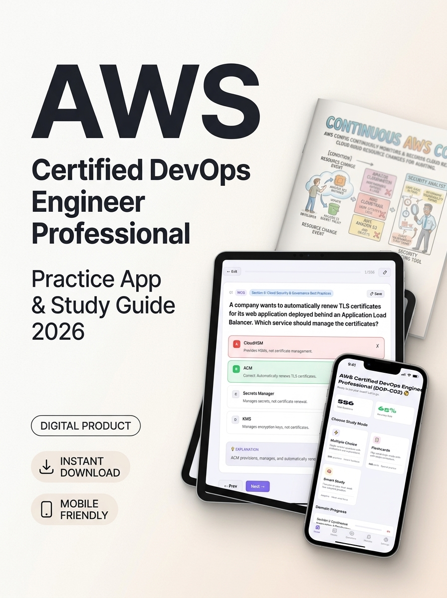 AAWS Certified DevOps Engineer Professional (DOP-C02) Exam Prep App exam prep