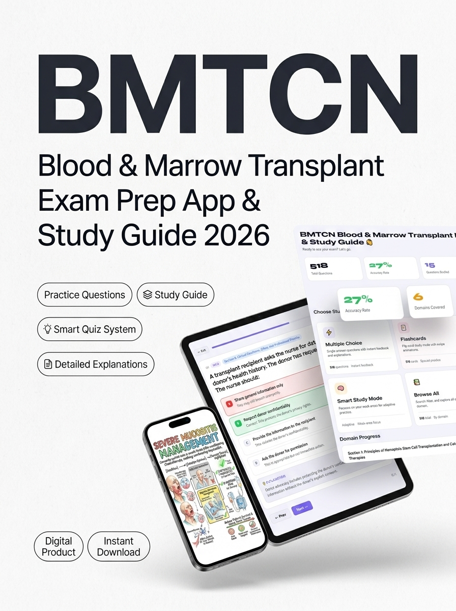 BMTCN Blood & Marrow Transplant Exam Prep App & Study Guide exam prep