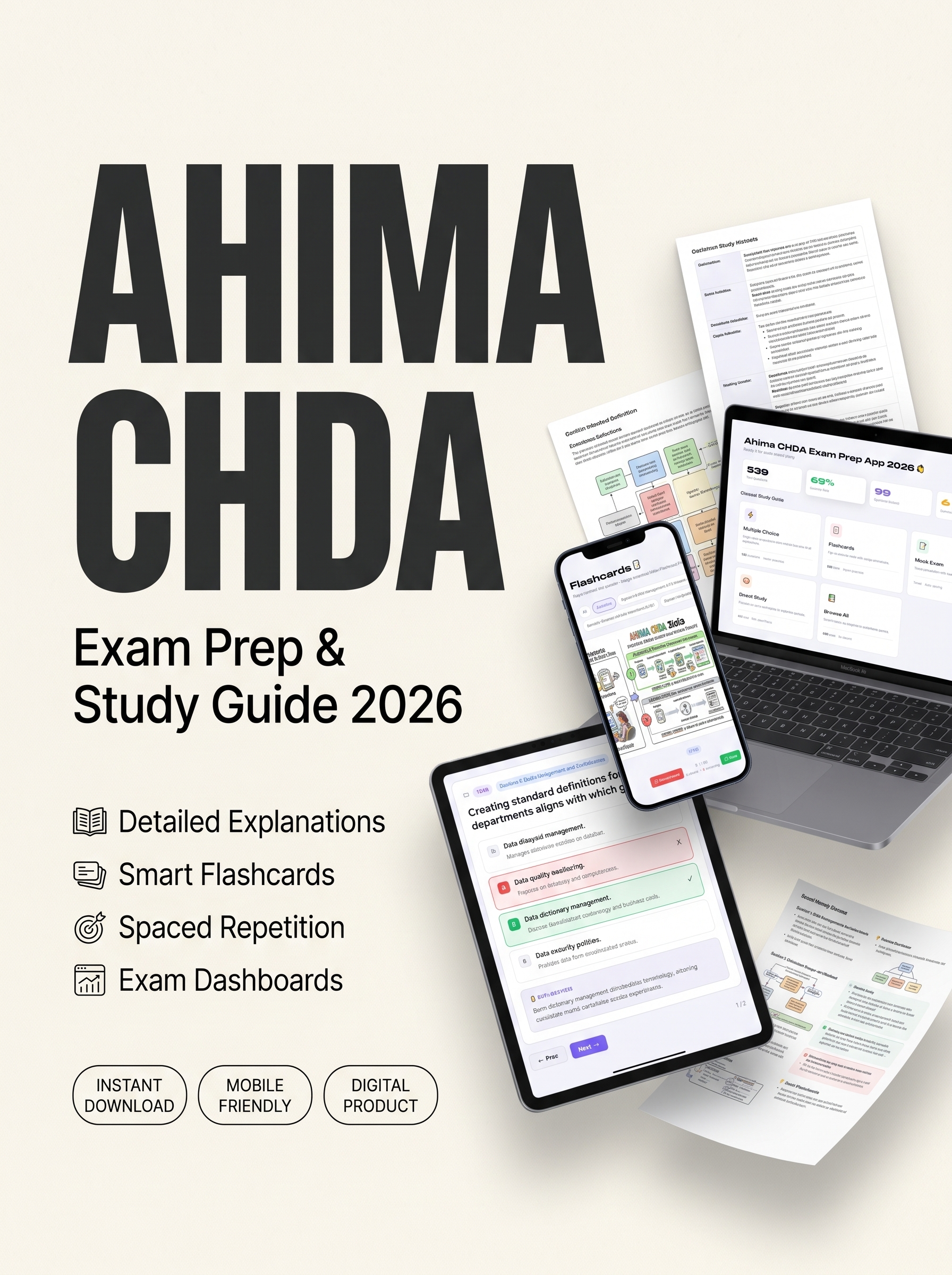 AHIMA CHDA Exam Prep App & Study Guide 2026 exam prep