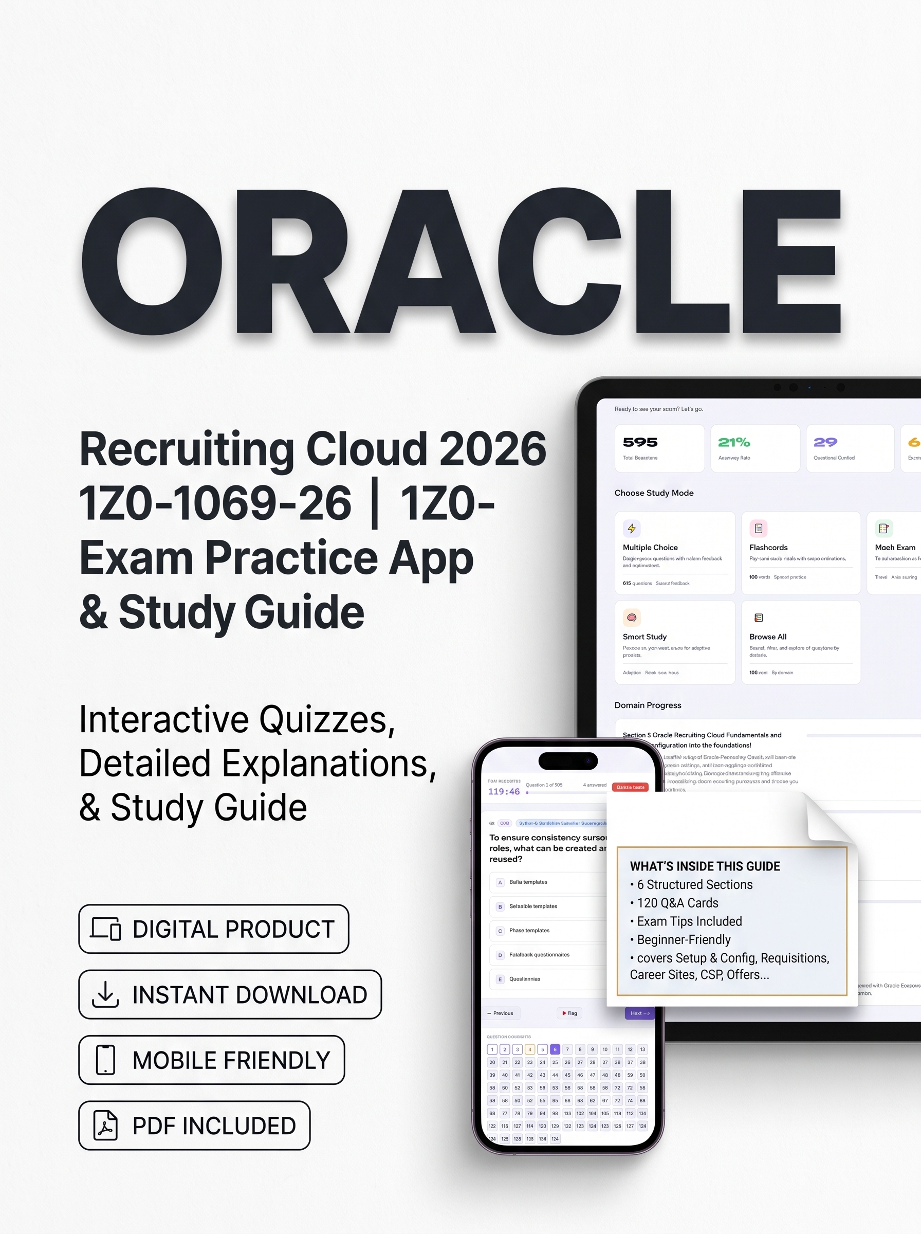 Oracle Recruiting Cloud 2026,1Z0-1069-26 Exam Prep App 2026 exam prep