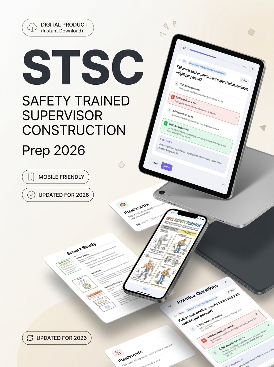 STSC Safety Trained Supervisor Construction Prep App 2026 exam prep